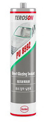 Клей TEROSON PU 8592: для вклейки стекол (2 часа 4 часа), черный однокомпонентный полиуретановый кле