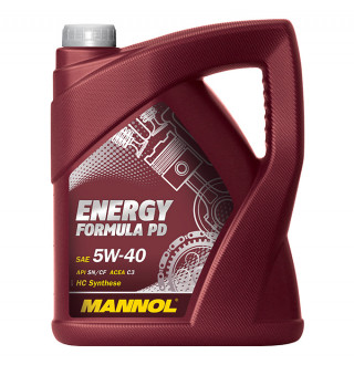 ENERGY FORMULA PD 5W-40 Синтетическое масло для автомобилей MB, BMW; GM; VW, с DPF (EURO IV, V, VI) 5 Liter