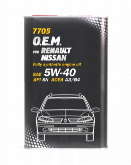 MANNOL O.E.M. for RENAULT NISSAN 5W-40 4 Liter Metal