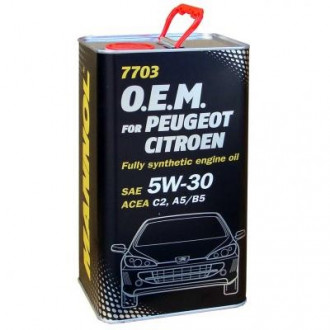 MANNOL O.E.M. for PEUGEOT CITROEN 5W-30 4 Liter Metal