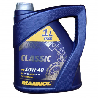 CLASSIC /Полусинтетическое масло SAE 10W-40 4+1l free (5л.)