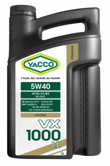 YACCO VX 1000 LL 5W40 (5 L)