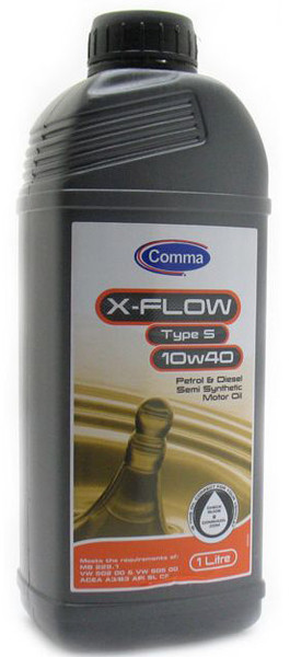COMMA 10W40 X-FLOW TYPE S (1L) масло моторное ACEA A3/B3; API SL/CF; MB 229.1; VW 501.01/505.00
