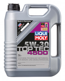 LiquiMoly 5W30 Top Tec 4500 (5L) масло моторное синт.\ ACEA C1-08:Ford WSS-M2C 934-B, JASO DL-1