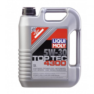 LiquiMoly 5W30 Top Tec 4300 (5L) масло мотор.синт.\ API SM/CF, ACEA A1/B1-04, A5/B5, C2-04