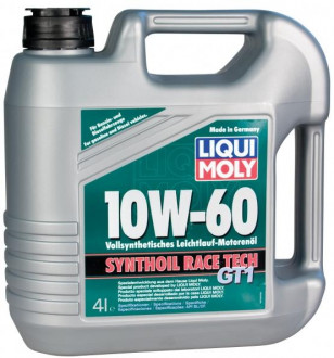 LiquiMoly 10W60 Synthoil Race Tech GT1 (4L) масло мотор.синт.\ API SL/CF