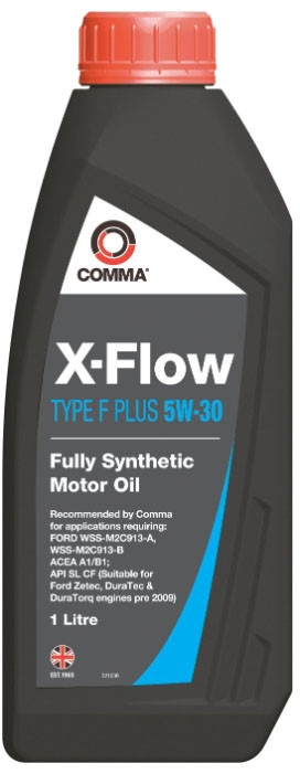 COMMA 5W30 X-FLOW TYPE F PLUS (1L) масло моторное синт.\ ACEA A1/B1, API SL/CF, FORD WSS-M2C913-B