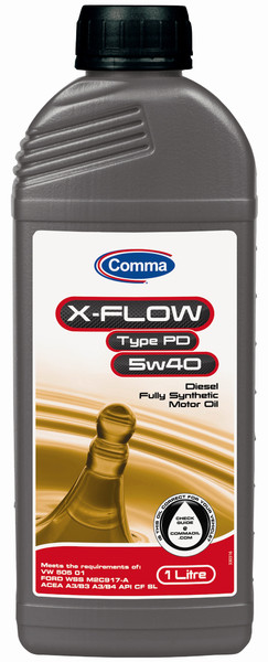 COMMA 5W40 X-FLOW TYPE PD (1L) масло моторное ACEA C3, API SL/CF, VW 505.01, FORD 917-A (синт)