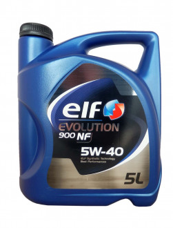 ELF 5W40 EVOLUTION 900 FT (5L) масло моторное ACEA A3/B4, API SN/CF, BMW LL01, MB 229.5,VW 505.00