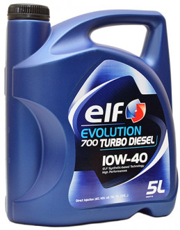 ELF 10W40 EVOLUTION 700 TURBO DIESEL (5L) масло моторное полусинт.\API SL/CF, ACEA A3/B4