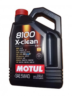 Масло моторное синтетическое д/авто 8100 X-CLEAN SAE 5W40 (4L)