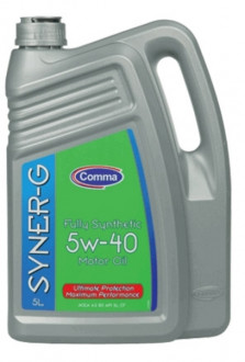 COMMA 5W40 SYNER-G (5L) масло моторноеACEA A3/B4,API SМ/CF; MB 229.1(3);VW 502.00/505.00;BMW LL-98