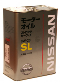 Масло моторное Nissan SL Strong Save-X 0W-20, 4 л