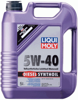 Масло моторное 5W40 LIQUI MOLY 5л синтетика Diesel Synthoil