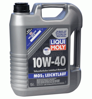 Масло моторное 10W40 LIQUI MOLY 5л полусинтетика MoS2 Leichtlauf