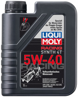Масло моторное для мотоциклов 5W40 LIQUI MOLY 1л синтетика Racing Synth 4T