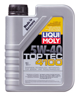 Масло моторное 5W40 LIQUI MOLY 1л НС-синтетика Top Tec 4100