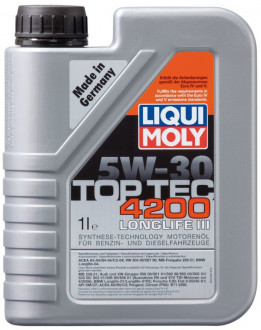 Масло моторное 5W30 LIQUI MOLY 1л НС-синтетика Top Tec 4200