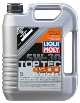 Масло моторное 5W30 LIQUI MOLY 5л НС-синтетика Top Tec 4200