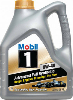 Масло моторное Mobil 1, 0W40 Advanced Full Synthetic, 4 л