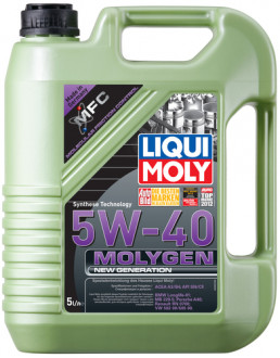 Масло моторное 5W40 LIQUI MOLY 5л НС-синтетика Molygen New Generation