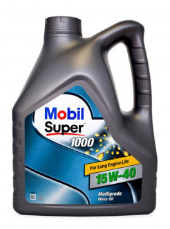 Масло моторное 15W40 MOBIL 4л минеральное MOBIL SUPER 1000 X1