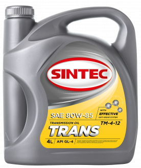 SINTEC ТМ4 80W85 GL-4 Масло трансмиссионное (4L)