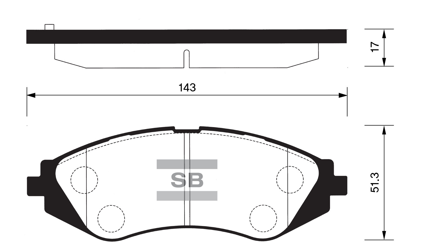 Купить SP1077 HI-Q Tормозные колодки передние, колеса R14 1.5i / 1.6i в  наличии на складе в Симферополе в интернет-магазине opt-ms.com